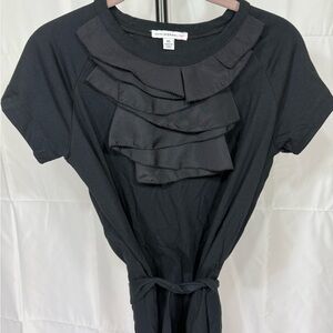 Isaac Mizrahi Black Ruffle Blouse